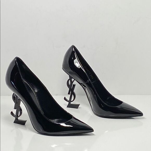 Saint Laurent Opyum Point-Toe Patent Leather Pumps size 36.5 - Picture 9 of 12